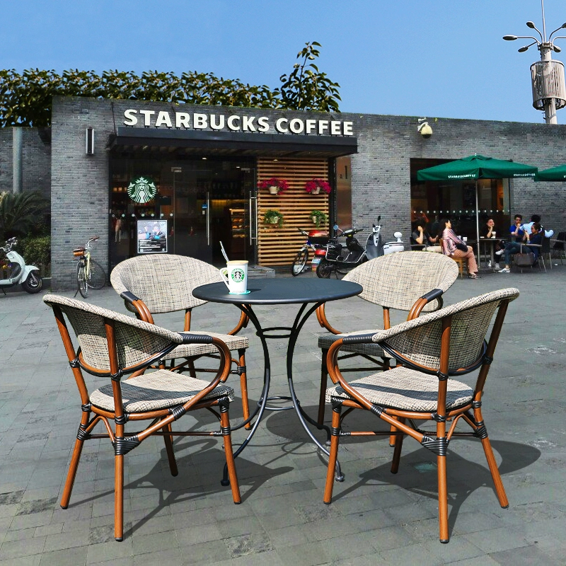 Starbucks-Style Outdoor Mesh Chair - Perfect for Backyard & Cafe Lounging - 图片 5