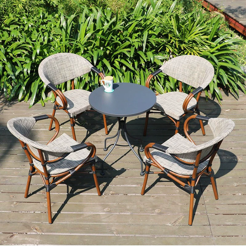 Starbucks-Style Outdoor Mesh Chair - Perfect for Backyard & Cafe Lounging - 图片 6