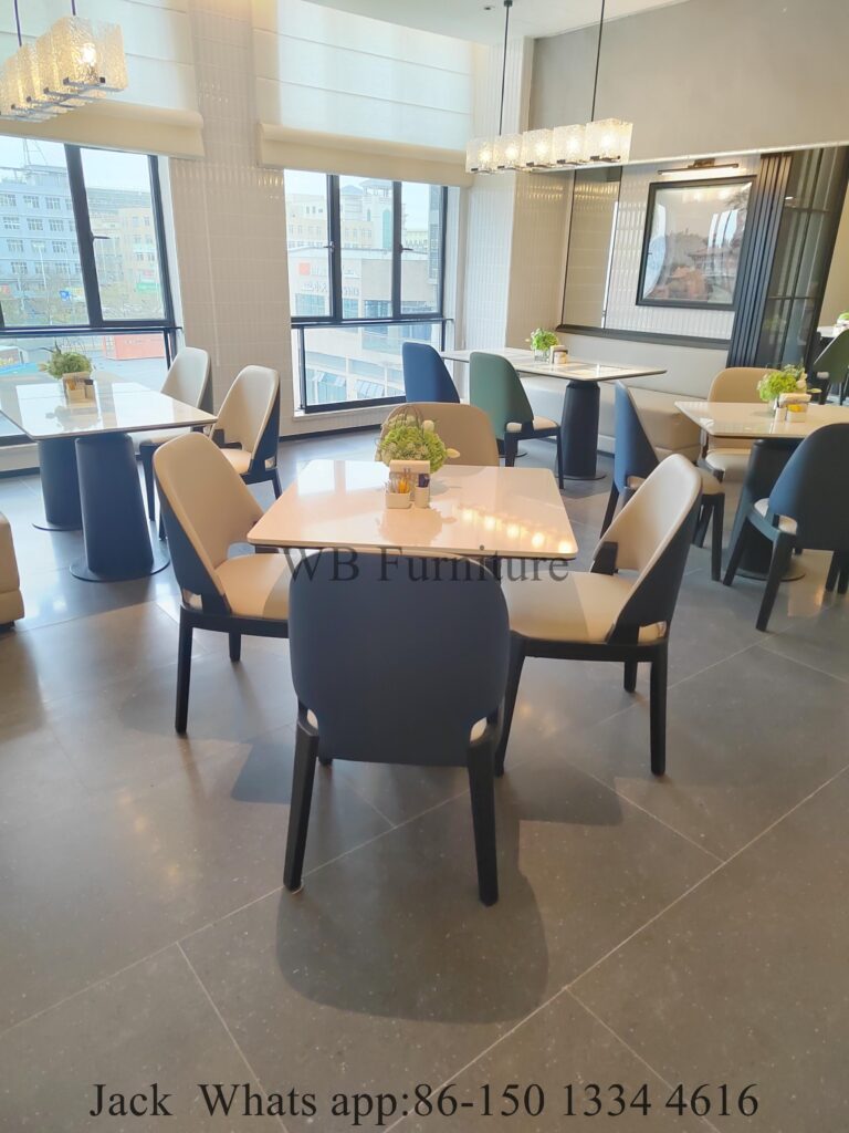 modern leather upholstered dining booth