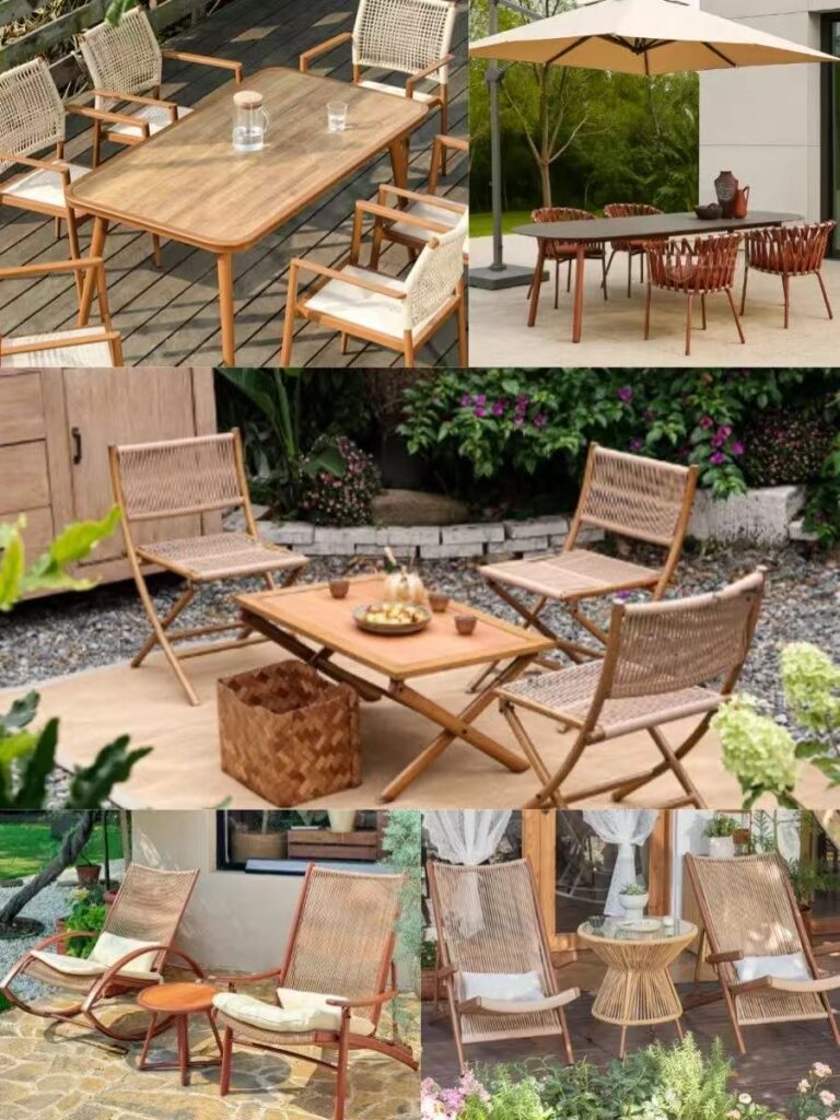 Outdoor UV-resistant dining table