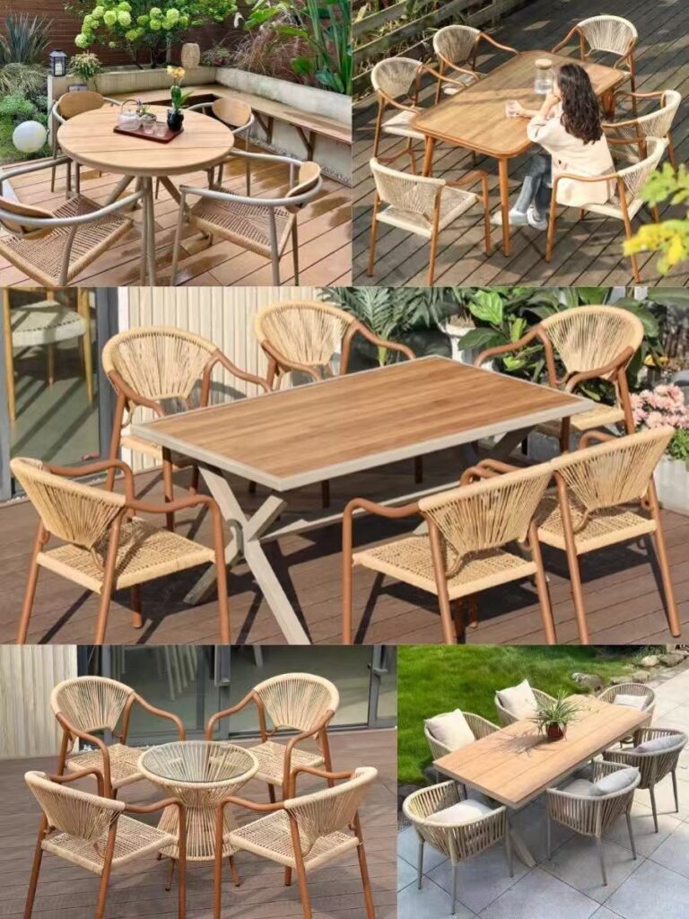 outdoor table and chairs