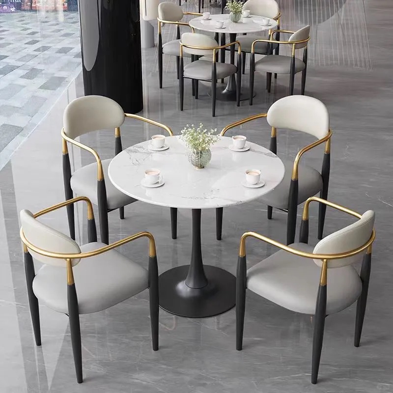 Restaurant-style long communal dining tables