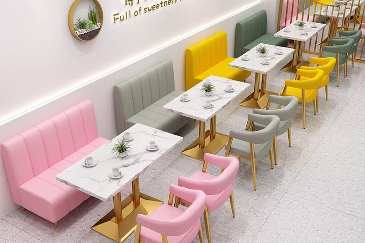 luxury restaurant booth and dining set