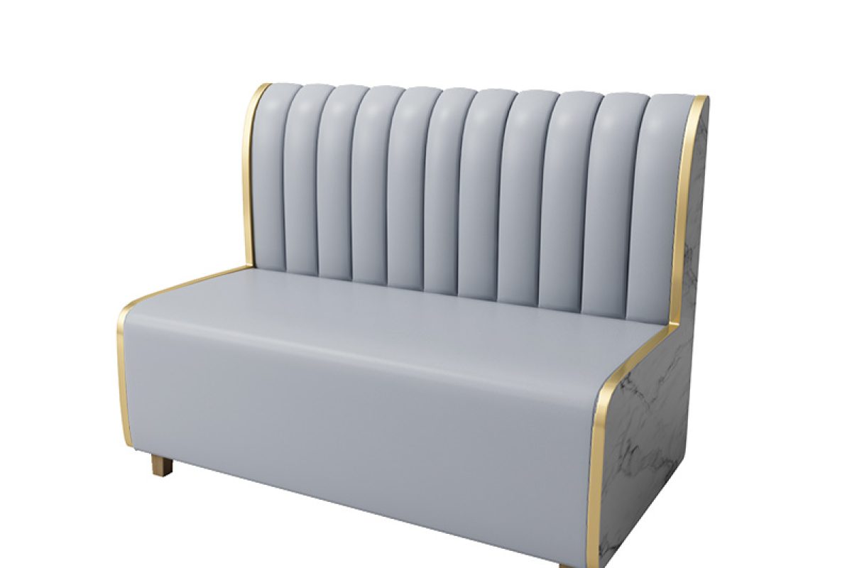 single leather restaurant booth for sale